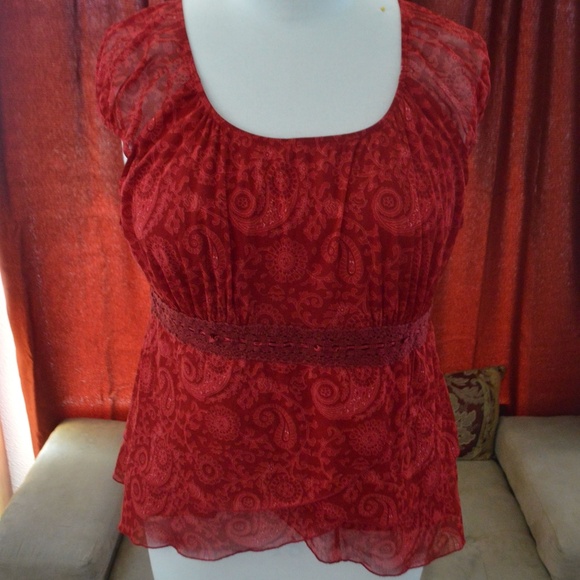 Venezia Blouse - Red - 18/20 - Picture 1 of 6